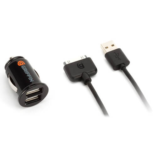 Griffin Power Jolt 1 Amp Dual USB Car Charger Adapter Black