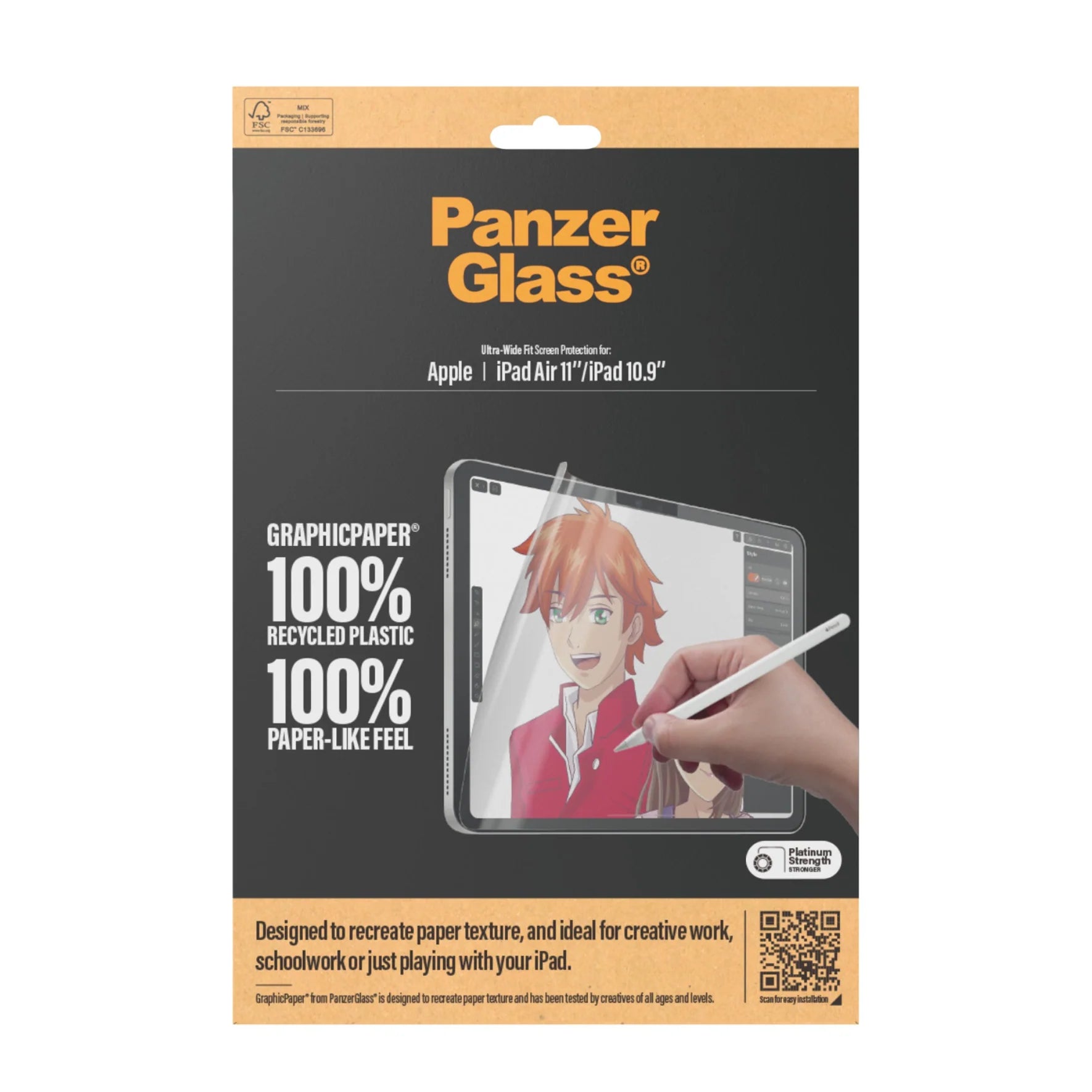 PanzerGlass® GraphicPaper® Ultra-Wide Fit Screen Protector – iPad Air 11″ & iPad 10.9″ (2022/2024/2025) Crystal‑Clear