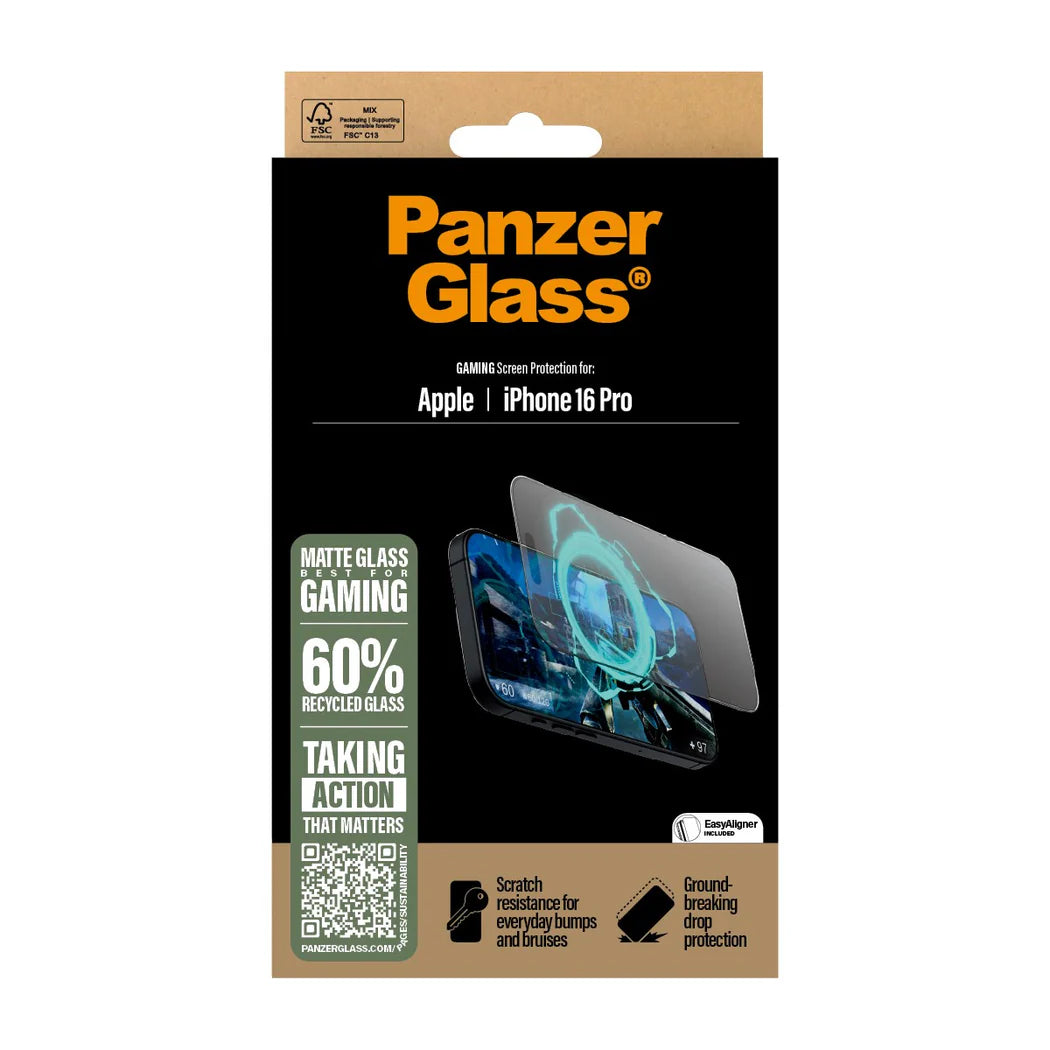 PanzerGlass Gaming Ultra-Wide Fit Screen Protector – iPhone 16 Pro