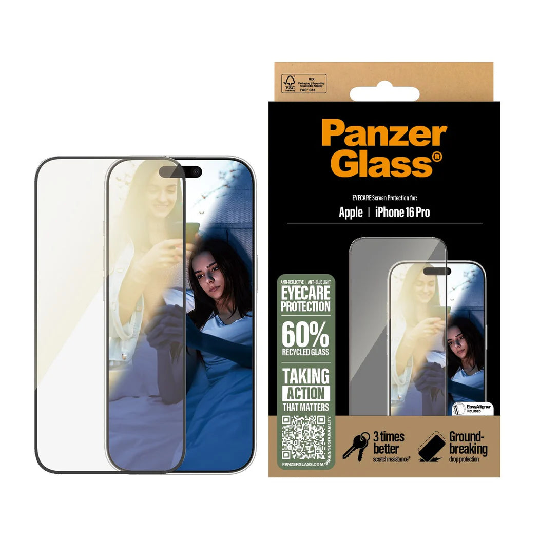 PanzerGlass EyeCare Ultra-Wide Fit Screen Protector – iPhone 16 Pro (6.3″)