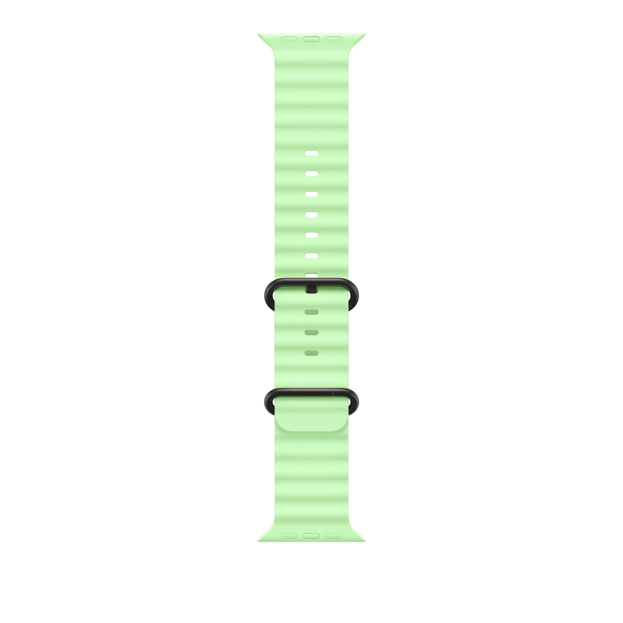 49mm Neon Green Ocean Band - Black Titanium Finish