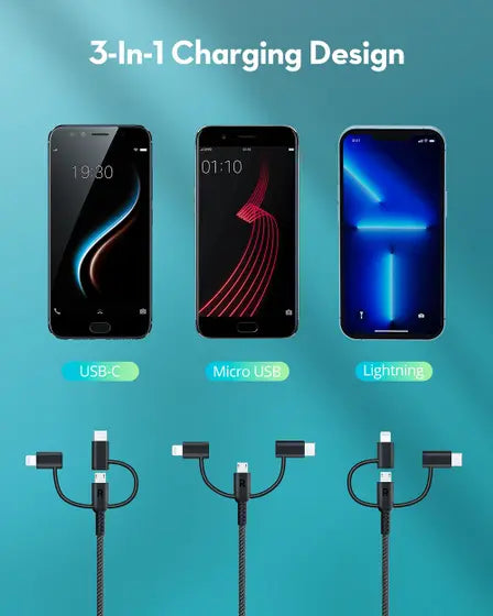 RAVPower Black Global 3-in-1 Cable