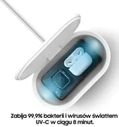 جهاز تعقيم كبسولات الهواء LYFRO UVC/شاحن سريع أبيض (LYFRO-AIRCAPW-WHT)