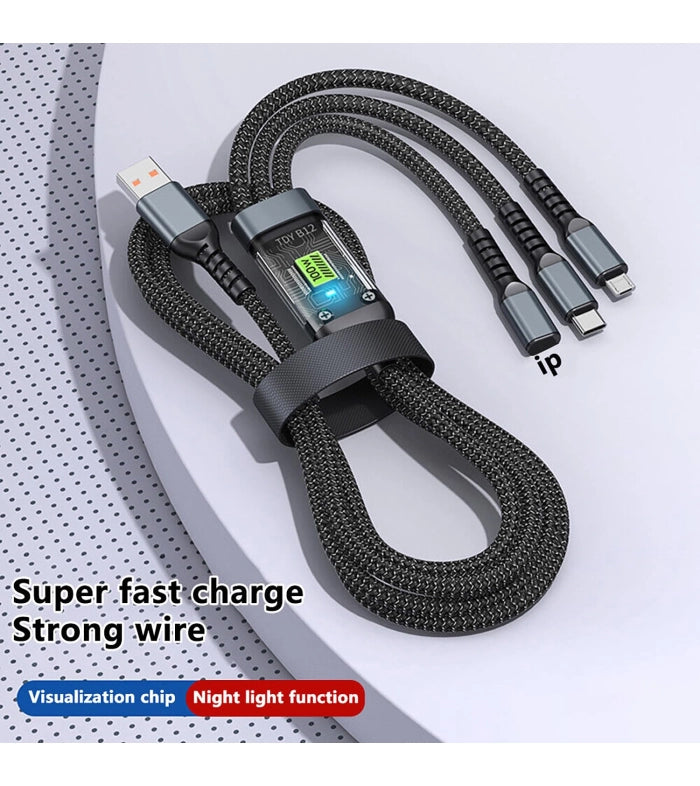 كابل USB-C ذكر من Naztech - USB-C ذكر، 1.2 متر، أسود 