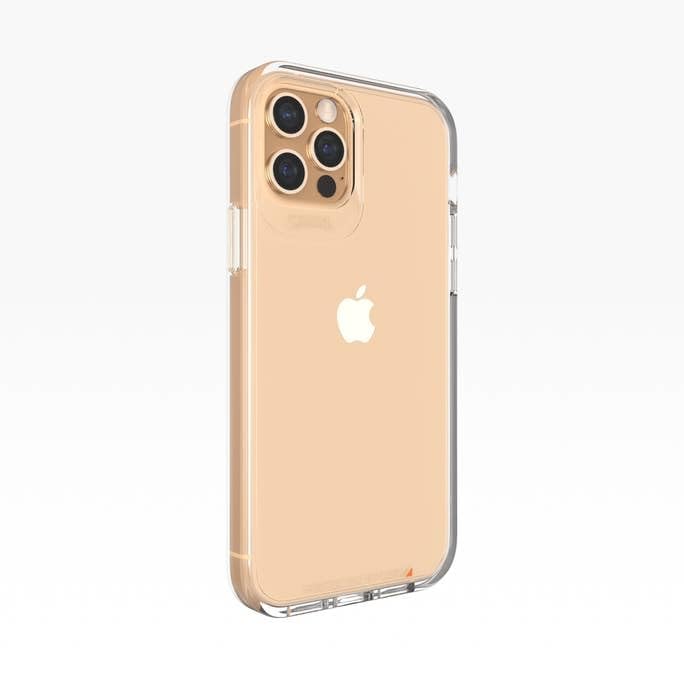 جراب ZAGG Gear4 Crystal Palace الشفاف مع حماية متقدمة من الصدمات [معتمد من D3O]، تصميم نحيف ومتين لهاتف iPhone 12 Mini - شفاف