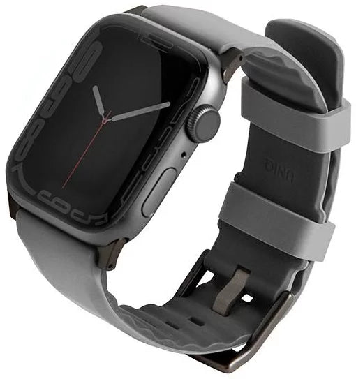 سوار سيليكون Uniq Linus Airosoft لساعة Apple Watch مقاس 42/44/45/49 مم - رمادي طباشيري