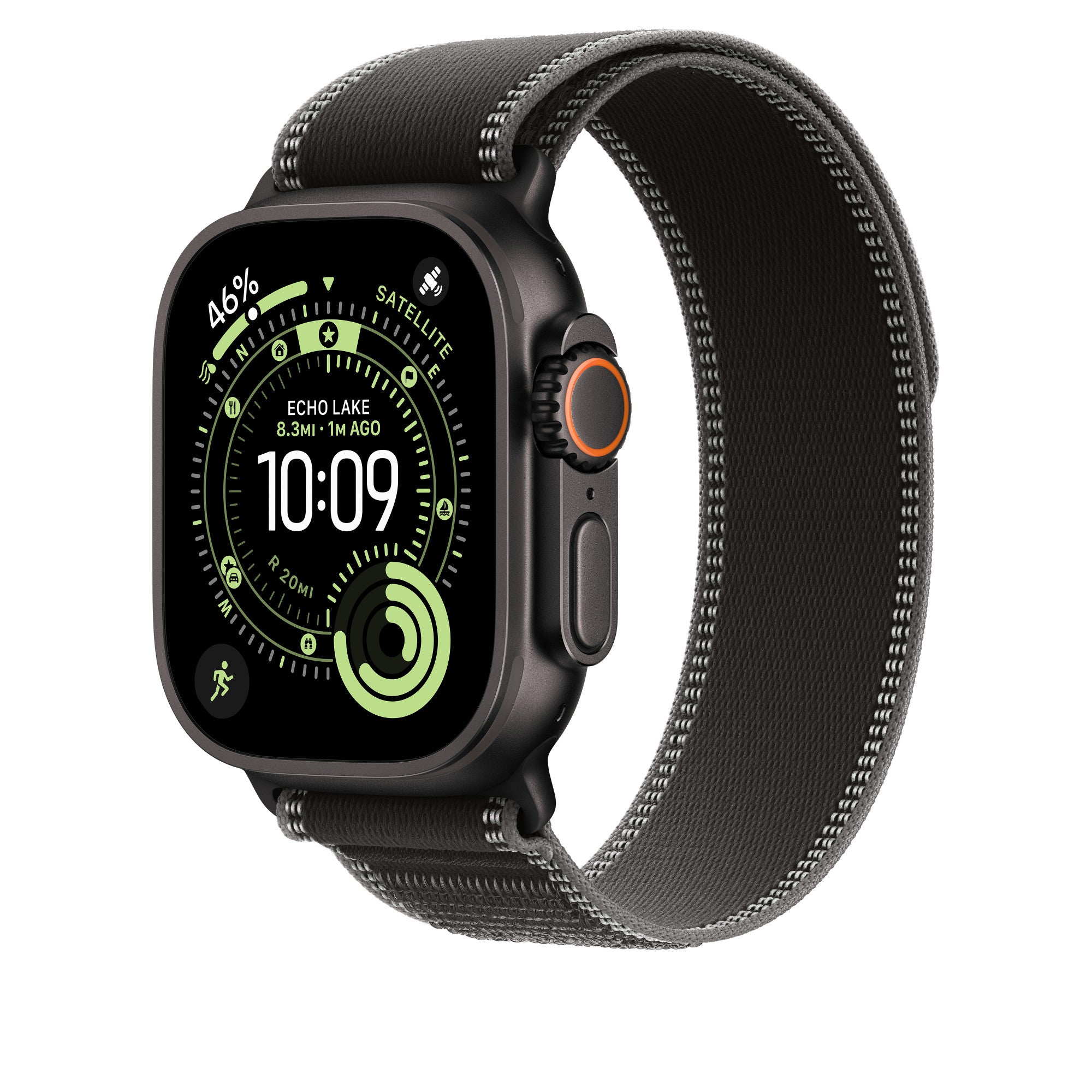 49mm Black/Charcoal Trail Loop - S/M - Black Titanium Finish