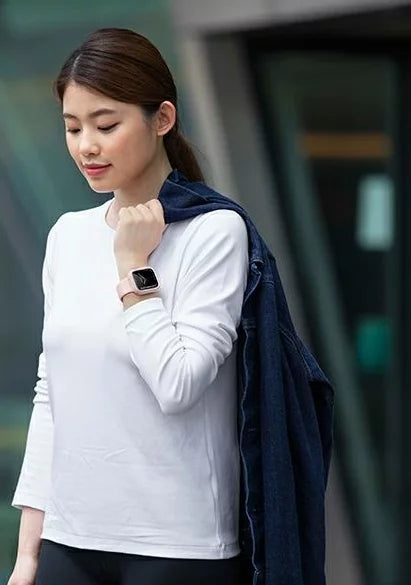 جراب UNIQ Moduo لساعة Apple Watch Series 4/5/6/7/8 / SE 44 / 45 مم أبيض وردي (UNIQ-45MM-MDPNKWHT) 