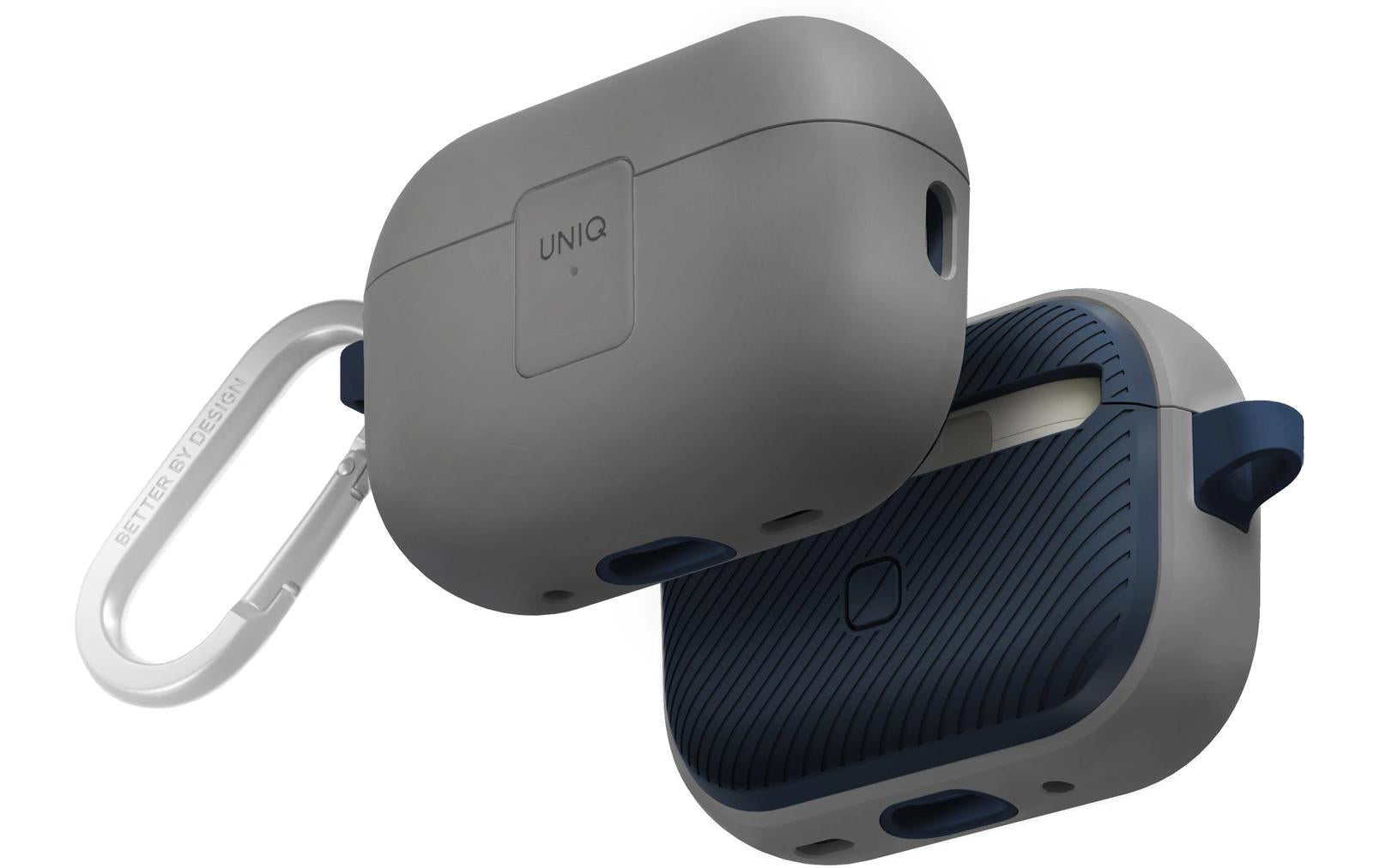 UNIQ CLYDE AIRPODS PRO 2ND GEN LOCK CASE - GREY (CHALK GREY/MARINE BLUE)