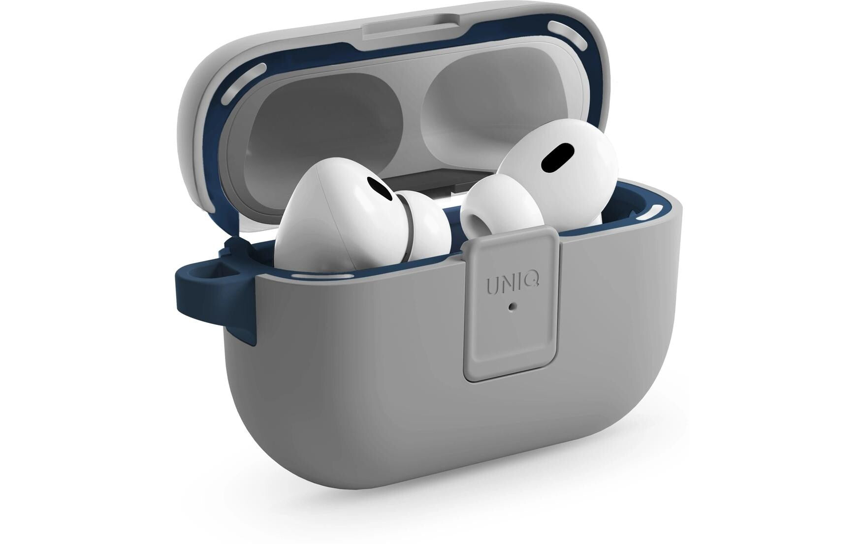 UNIQ CLYDE AIRPODS PRO 2ND GEN LOCK CASE - GREY (CHALK GREY/MARINE BLUE)