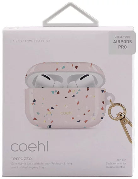 Uniq Coehl Terrazzo AirPods Pro Case (Blush Pink)