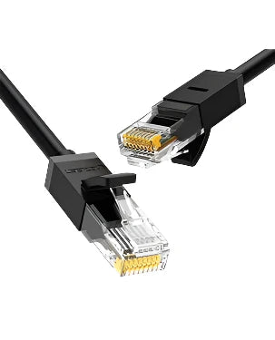 كابل شبكة جيجابت إيثرنت UTP دائري من UGREEN Cat 6 بطول 5 أمتار، أسود