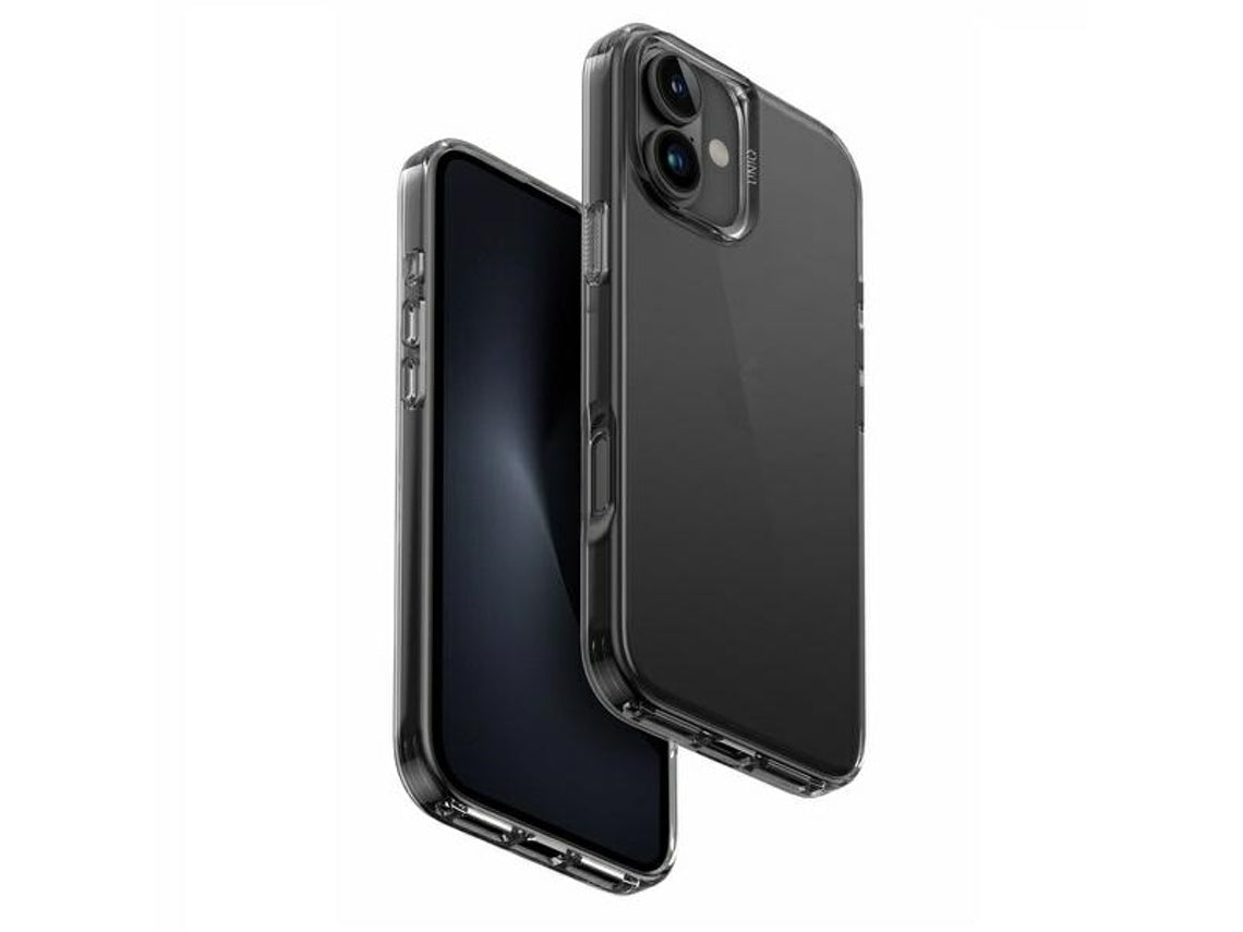 Funda Carcasa Ahumado لهاتف iPhone 16 Plus UNIQ Piel Sintética