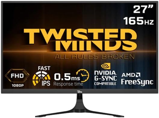 Twisted Minds 27" Flat FHD 165Hz Fast IPS 1ms HDR Gaming Monitor