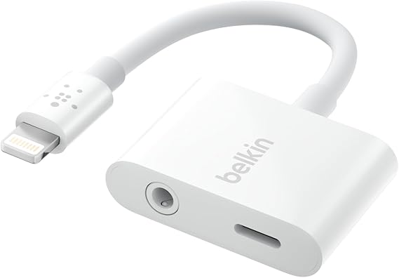 Belkin 3.5mm Audio + Charge RockStar Adapter (White)