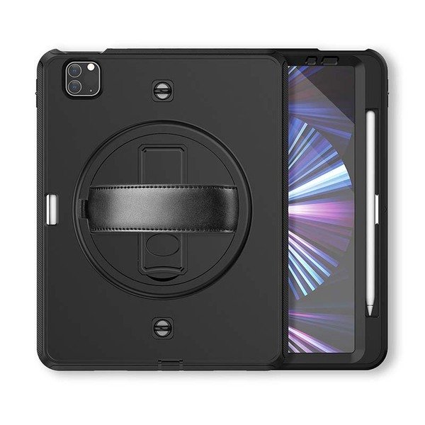 جراب خارجي لجهاز iPad 10.2" Pro 10.5" / Air 10.5 (2018/2019) مع حامل أمامي - أسود