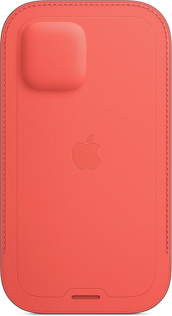 جراب جلدي لجهاز Apple iPhone 12 و12 Pro مع MagSafe - وردي حمضي 