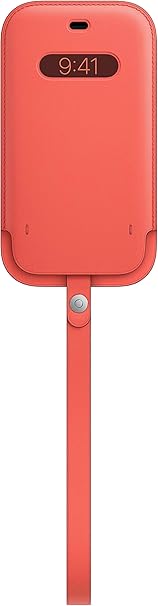 جراب جلدي لجهاز Apple iPhone 12 و12 Pro مع MagSafe - وردي حمضي 