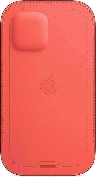 جراب جلدي لجهاز Apple iPhone 12 و12 Pro مع MagSafe - وردي حمضي 