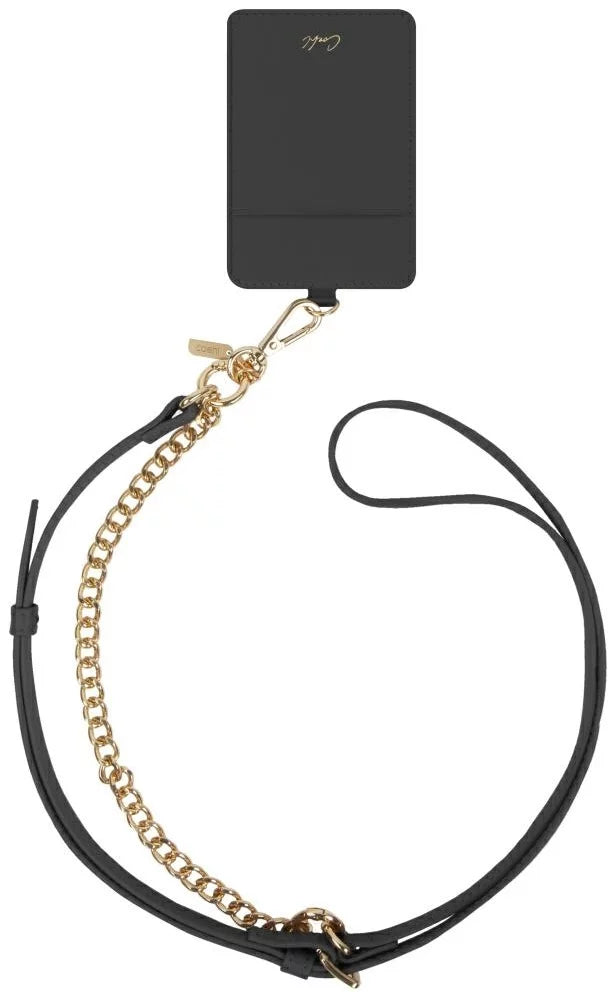 UNIQ Universal 3-in-1 phone lanyard Coehl Caryne with card wallet ebony (UNIQ-CARYNE3IN1-EBONY)