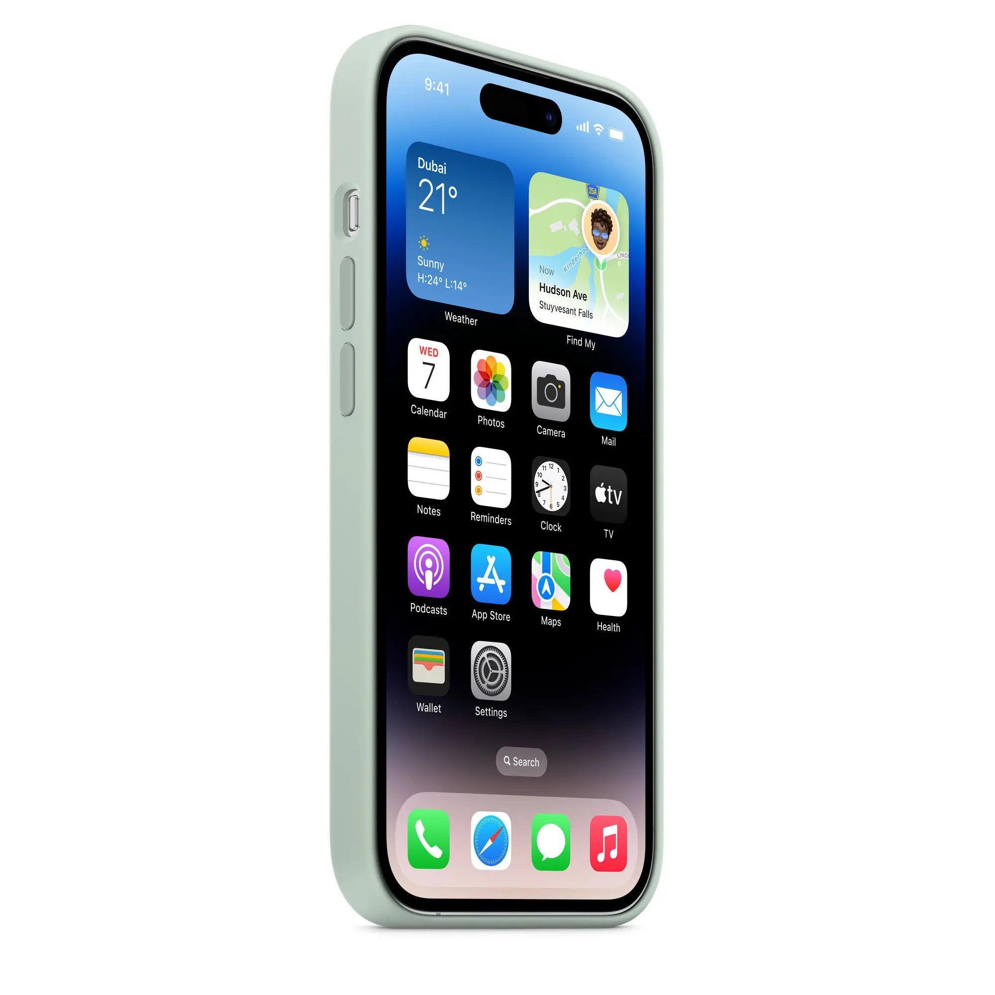 غطاء سيليكون لجهاز Apple iPhone 14 Pro مزود بتقنية MagSafe - Succulent