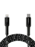 كابل Supremelink من Amazingthing بطول 1.2 متر من Lightning إلى USB-C Bullet Shield (أسود)