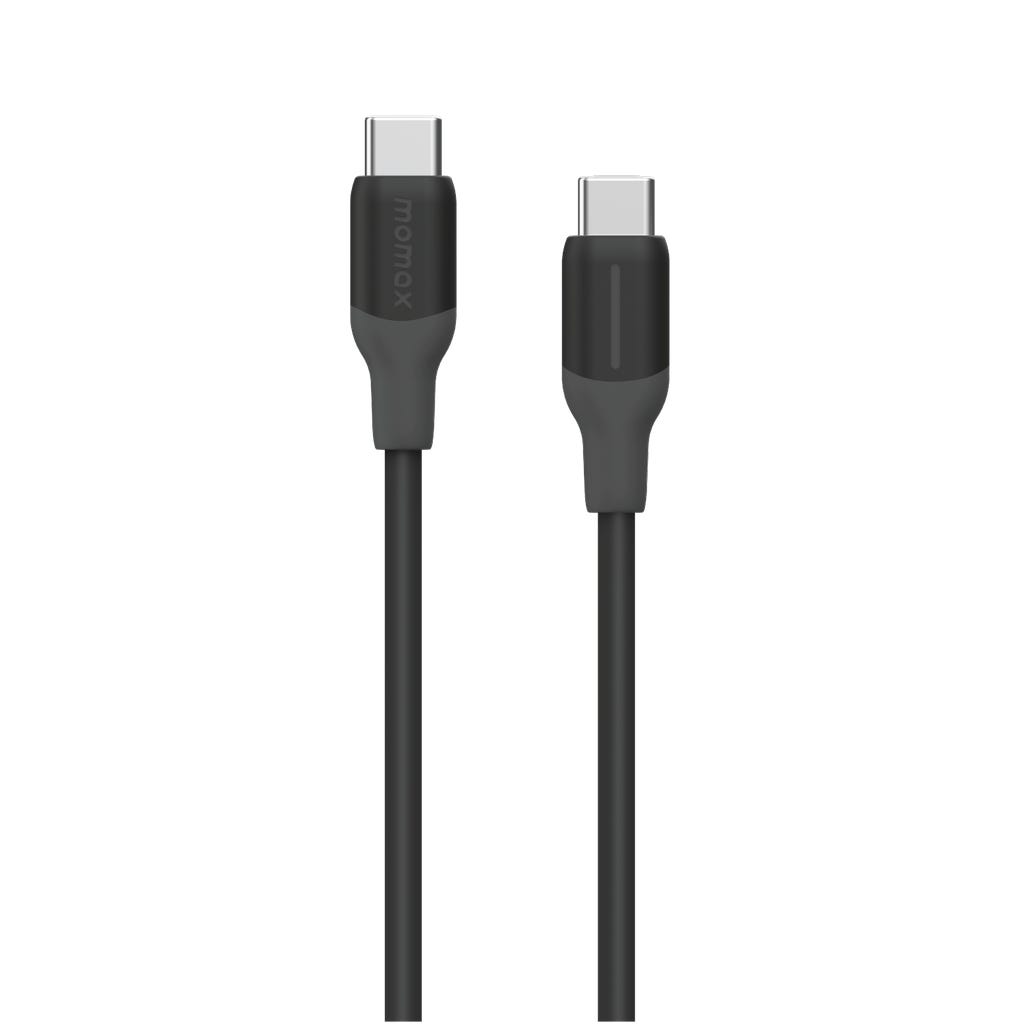 كابل MOMAX 1-LINK FLOW 60 واط USB-C إلى USB-C بطول 1.2 متر (اللون: أسود)