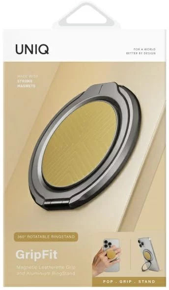 UNIQ Gripfit 360 Magnetic Mount&Kickstand Magnetic Mount yellow/canary yellow