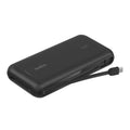 بنك الطاقة Belkin Boost Charge 20000mAh PD 30W مع كابل USB-C مدمج ومنافذ USB-C وUSB-A باللون الأسود 