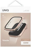 Uniq Case Voute For Apple Watch Series 10 46mm Tempered Glass Rose Gold