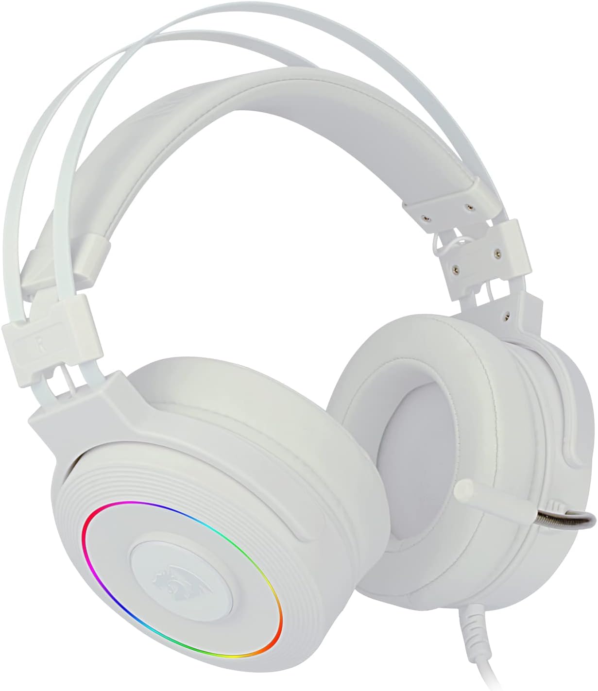 سماعة رأس Redragon H320W-RGB Lamia 2 USB RGB للألعاب مع حامل - أبيض