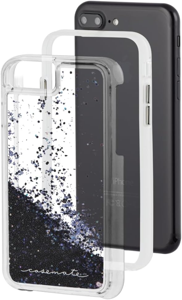 جراب Case-Mate CM035610 Naked Tough Waterfall لهاتف iPhone 8 Plus/7 Plus/6s Plus/6 Plus - أسود