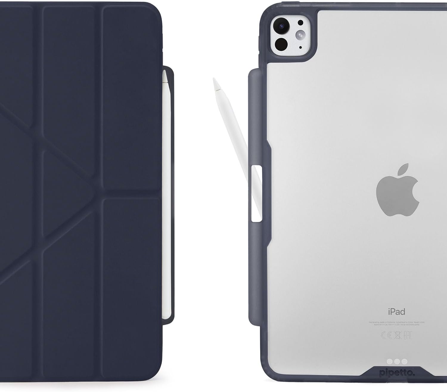 Pipetto iPad Pro 13 Origami No3Pencil Case Dk Blue