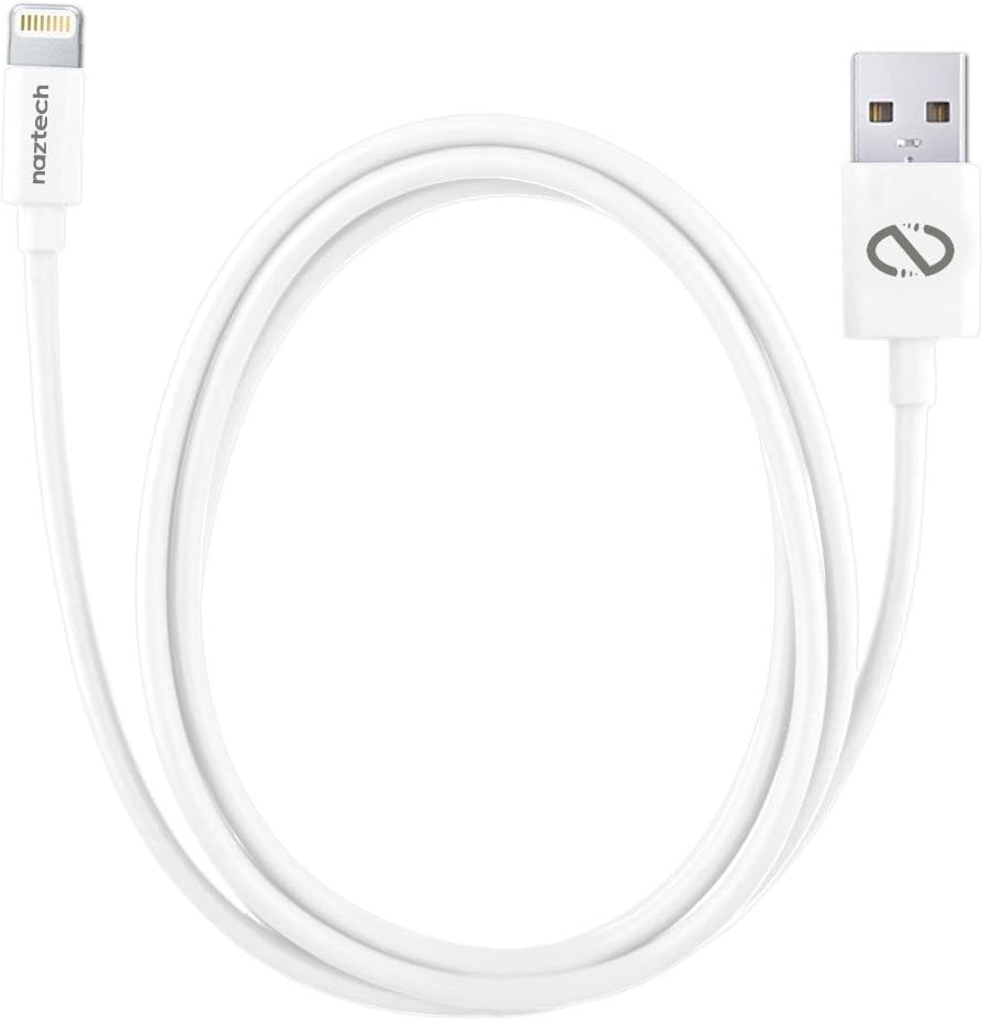 كابل شحن ومزامنة MFi Lightning معتمد من Apple من Naztech بطول 6 أقدام 