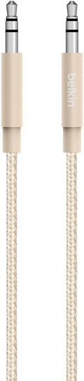 كابل AUX معدني من Belkin MIXIT مقاس 3.5 مم إلى 3.5 مم بطول 1.2 متر - AV10164bt04-GLD 
