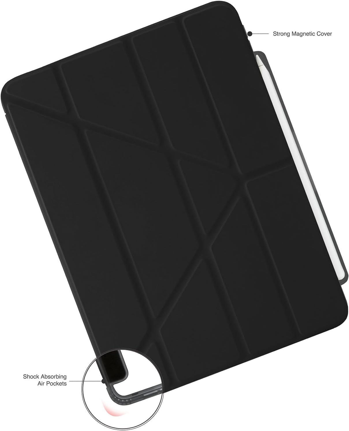Pipetto iPad Pro13 Origami No3 Pencil Case Black