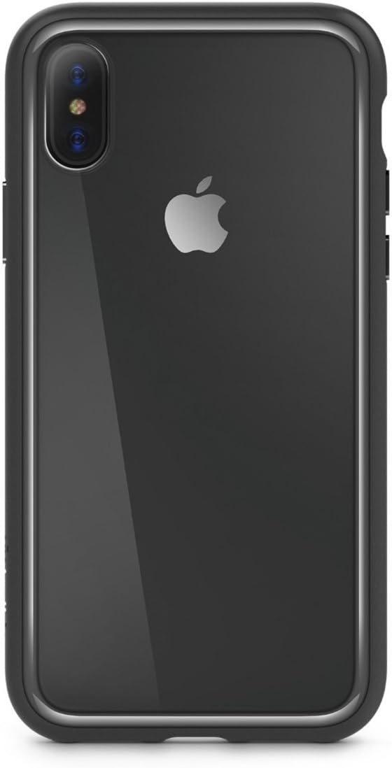 Belkin SheerForce Elite Scratch-Resistant Transparent Case for iPhone X, Protective and Drop Resistant - Clear/Black