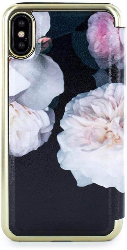 Ted Baker - Mirror Folio Case for iPhone X- NALIBISE - Chelsea Black