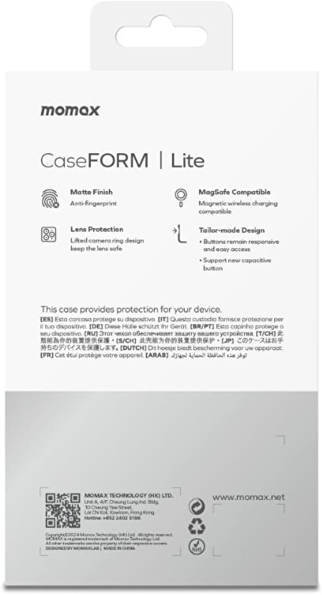 جراب موماكس ماج سيف لجهاز آيفون 16 برو لايت - أبيض