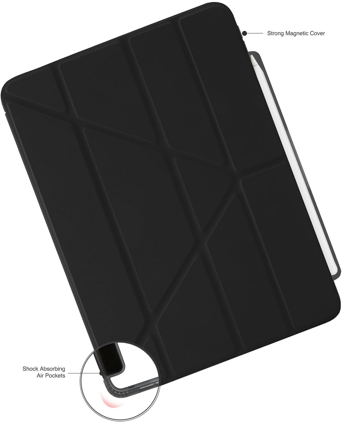 Pipetto iPad Air13 (2024) OrigamiNo3 Pencil CaseBLK