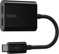 شاحن Belkin Mobile Device USB-C Audio + USB-C Adapter Indoor Black 
