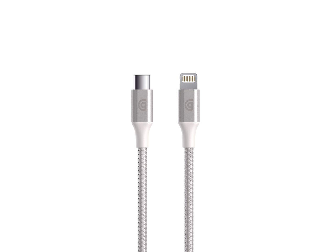 Griffin Premium USB-C to Lightning Cable - 3FT, Silver