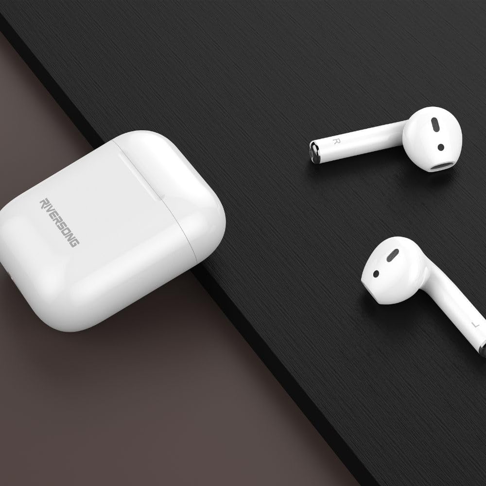 Riversong Airfly L2 True Wireless Stereo Earbuds – ENC, 30H Playtime, Touch Control, Sweatproof – White