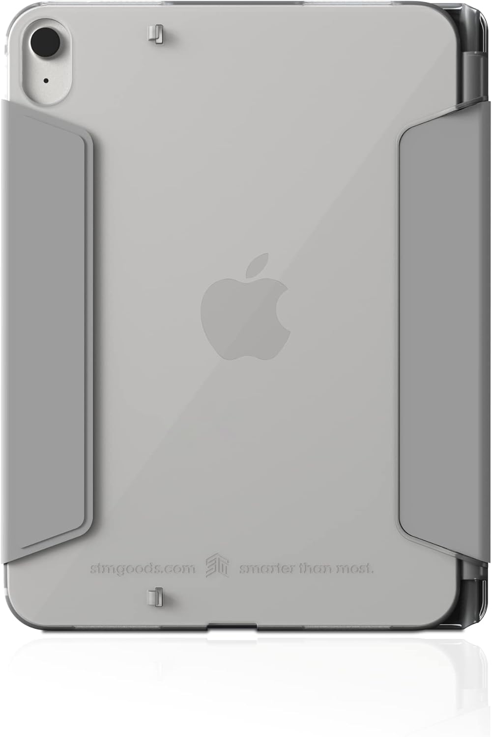 حافظة شفافة خفيفة الوزن واقية لجهاز آيباد من إس تي إم ستوديو (A16/الجيل العاشر) من آبل مع حامل/تخزين لقلم آبل وغطاء للنوم/التنشيط - رمادي