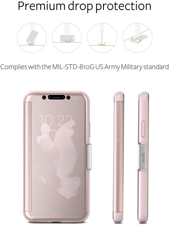 غطاء موشي ستيلث كوفر لهاتف آيفون X، مع حامل