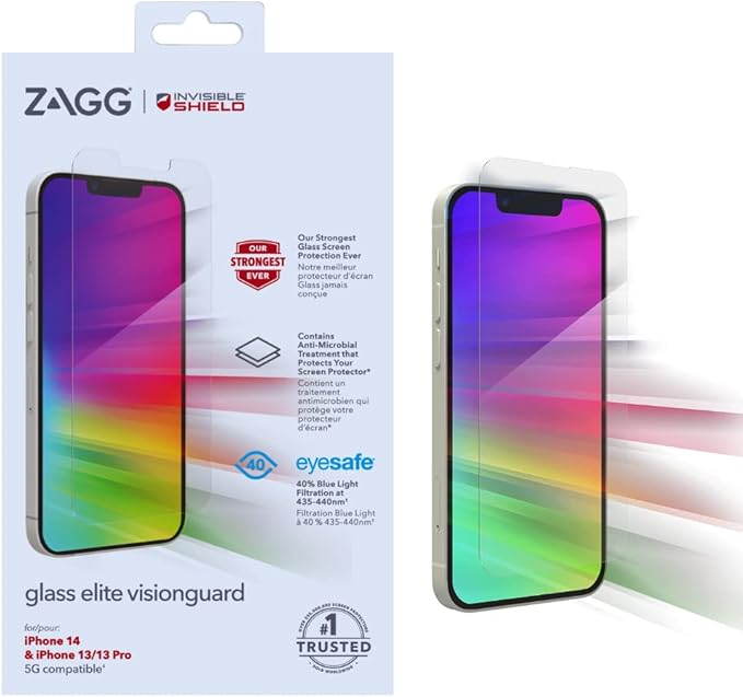 InvisibleShield Glass Elite VG Screen Protector for iPhone 13/13 Pro