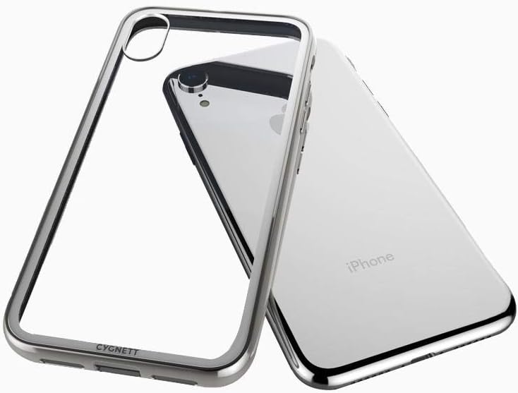 جراب Cygnett Ozone 9H من الزجاج المقوى مع مصد مدمج لهاتف Apple iPhone XR - أبيض