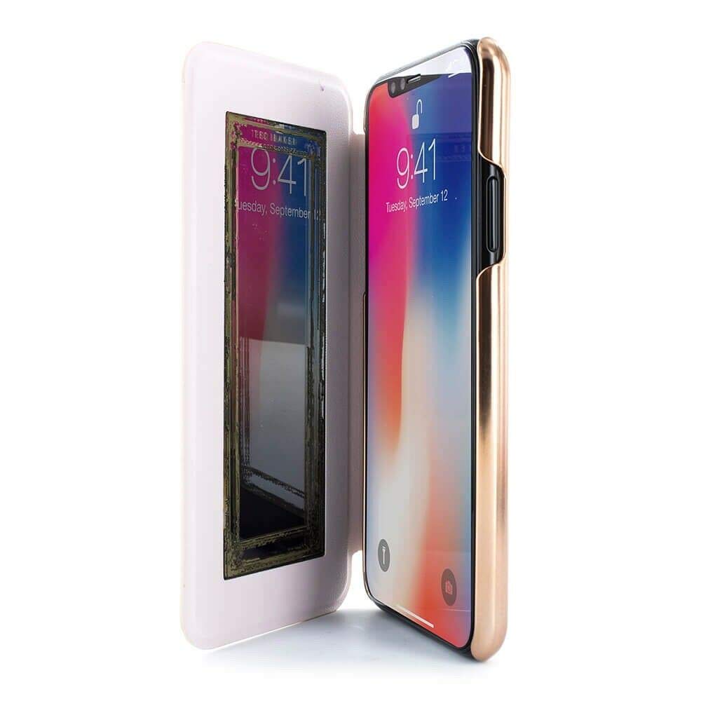جراب مرآة من تيد بيكر لهاتف iPhone X من ناليبيس - رمادي تشيلسي 