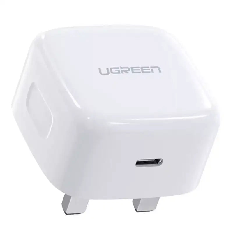 شاحن يو جرين USB Type C Power Delivery 3.0 السريع باللون الأبيض
