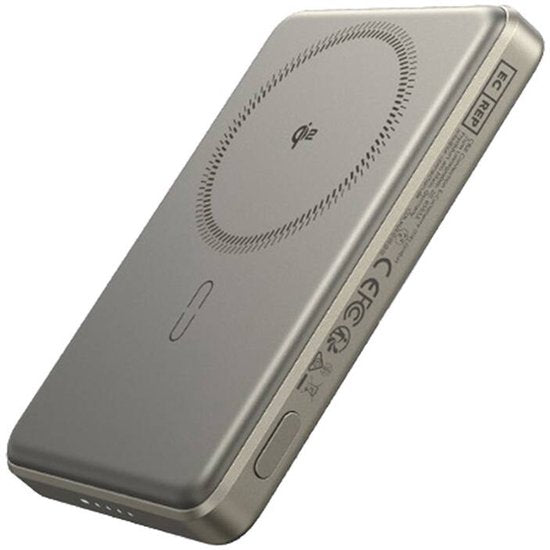 ESR Qi2 MagSlim - بنك طاقة مغناطيسي 15 وات 5,000 مللي أمبير في الساعة - متوافق مع Magsafe وHalo Lock - تيتانيوم